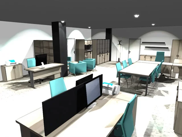 3D vizualizace kancelářského nábytku na míru, program PRO 100